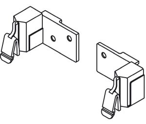 Hafele 551.88.990 Railing Clip, Back Panel, For Nova Pro Scala Drawers, Grass, Right Hand, Plastic, Silver