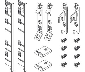 Hafele 551.89.590 Accessories, Grass, For Inset Panel 90 mm, Stone, Set