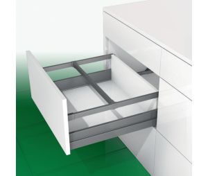 Hafele 551.89.997 Divider Railing Clip For Drawer Side, For Use With Nova Pro Scala Drawers, Grass, Plastic, Silver