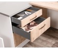Hafele 552.26.720 Drawer Side Runner System, Hafele Matrix Box Slim A, 3-1/2" Drawer Height, 10-5/8" Nominal Length, Steel, White, Set