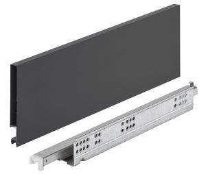 Hafele 552.27.524 Drawer, Häfele Matrix Box Slim A, 128 mm Drawer Height, (17-11/16") 450 mm Nominal Length, Steel, Anthracite, Set