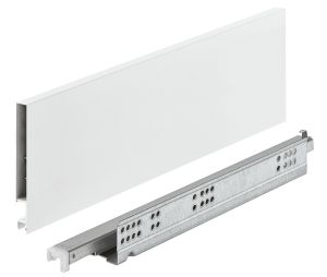 Hafele 552.26.723 Drawer, Häfele Matrix Box Slim A, 89 mm Drawer Height, (15-3/4") 400 mm Nominal Length, Steel, White, Set