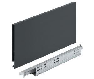 Hafele 552.28.523 Drawer, Häfele Matrix Box Slim A, 175 mm Drawer Height, (15-3/4") 400 mm Nominal Length, Steel, Anthricate, Set