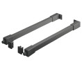 Hafele 552.30.511 Side Railing, Rectangular, Hafele Matrix Box Slim A, for Door Front Fixing, 11-13/16" Nominal Length, Aluminum, Anthracite