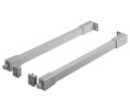 Hafele 552.30.614 Side Railing, Rectangular, Hafele Matrix Box Slim A, for Door Front Fixing, 17-11/16" Nominal Length, Aluminum, Gray