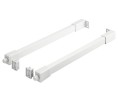 Hafele 552.30.711 Side Railing, Rectangular, Hafele Matrix Box Slim A, for Door Front Fixing, 11-13/16" Nominal Length, Aluminum, White
