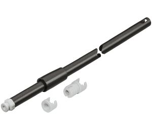 Hafele 553.59.402 Gallery Rail, Round, Häfele Matrix Box P, for Pull Out for Door Front Fixing, Length: 350 mm (13-3/4"), Steel, Anthracite, Set