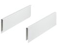 Hafele 553.60.604 Height Extension Panel, Häfele Matrix Box P, for Pull Out for Door Front Fixing, 450 mm (17-11/16") Length, Steel, Metallic White, 1 Pair