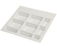 Hafele 556.66.754 Medical Drawer Insert, Shallow, for Medical Instruments, for Materials and Instruments, 28 mm Height, Plastic, White