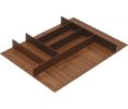 Hafele 556.87.601 Small Cutlery Tray, Fineline™, 396 mm Width, MDF Veneer, Walnut, Set