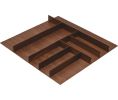 Hafele 556.87.602 Small Cutlery Tray, Fineline™, 548 mm Width, MDF Veneer, Walnut, Set