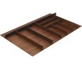 Hafele 556.87.604 Large Cutlery Tray, Fineline™, 853 mm Width, MDF Veneer, Walnut, Set