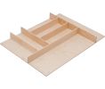 Hafele 556.87.901 Small Cutlery Tray, Fineline™, 396 mm Width, MDF Veneer, Birch, Set