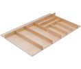 Hafele 556.87.904 Large Cutlery Tray, Fineline™, 853 mm Width, MDF Veneer, Birch, Set