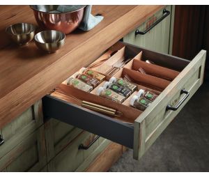 Hafele 556.87.972 Stepped Spice Holder, Fineline™, 24" Version, Birch