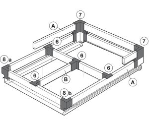 Hafele 558.17.779 Back Partition Clip, for Grass Zargen Drawer System, Plastic, White
