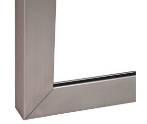 Hafele 563.25.902 Aluminum Door Frame Profile, Cut-To-Size, Silver Colored Anodized (100AL64)