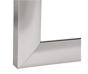 Hafele 563.27.902 Glass Frame Profile, Cut-To-Size, Stainless Steel Finish