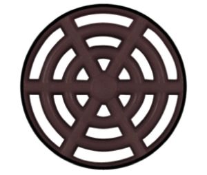 Hafele 571.03.165 Air Ventilation Cap, Slotted, 65 mm Diameter, Brown