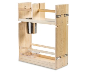 Hafele 595.14.125 Base Pull-Out Cleaning Organizer, Century Cascade Series, 225 mm (8-7/8") Width, Baltic Birch, Set