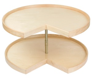 Hafele 595.52.171 Lazy Susan Two Shelf Hardware Set, Independent, Century Signature Pro Series, Pie-Cut