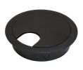Hafele 631.26.311 Cable Grommet, Two-Piece, Round, 65 mm Diameter, with 90° Rotating Top, Black