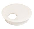 Hafele 631.26.412 Cable Grommet, Two-Piece, Round, 65 mm Diameter, with 90° Rotating Top, Ivory