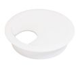 Hafele 631.26.711 Cable Grommet, Two-Piece, Round, 65 mm Diameter, with 90° Rotating Top, White