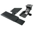 Hafele 632.68.311 Keyboard Tray, Arm and Tray Combo Pack, with Touch Knob Adjustment, 425 mm Track Length, 360º Swivel, Black, Set