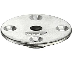 Hafele 634.15.070 Mounting Plate, Round, M8, Zinc