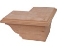 Hafele 634.29.005 Cabinet Corner Foot, Transitional, 4" x 8-1/2" x 8-/2", Cherry