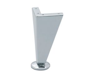 Hafele 634.32.602 Furniture Foot, 150 mm Height, Steel, Matt Nickel, Bag of 2 Pieces