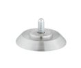 Hafele 634.50.467 Tapered Round Foot, with M8 Threaded Stem, Aluminium, Brushed Matt
