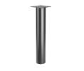 Hafele 635.35.271 Support Leg, Single Column, 114 mm Diameter, 698 mm Height, Silver Aluminum RAL 9006 with Large Leveler