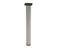 Hafele 635.53.272 E-Leg, 76 mm Diameter, 710 mm Height, Silver Aluminum RAL 9006, Set of 4 Pieces