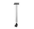 Hafele 635.60.985 E-Leg System, 60 mm Diameter, 705 mm Height, Silver/Aluminum RAL 9006, Set of 4 Pieces