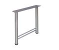 Hafele 635.73.200 H-Leg, 450 mm Width, 698 mm Height, Silver Aluminum RAL 9006