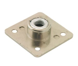 Hafele 637.07.910 Threaded Plate, with M10 Internal Threads, for Levelers or Casters, Nickel