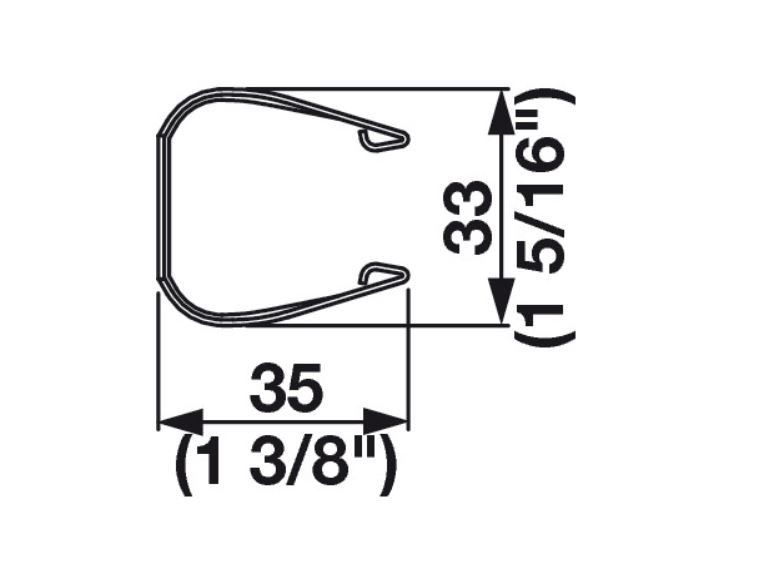 Hafele 637.19.941 Spring Clip, for Plinth Clips for 28 mm Diameter