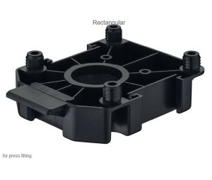 Hafele 637.76.334 Mounting Plate, for Häfele Axilo™ 78 Plinth System, Häfele Axilo™ 78 Plinth Adjusting Fitting System, Press-Fit, Black