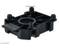 Hafele 637.76.334 Mounting Plate, for Häfele Axilo™ 78 Plinth System, Häfele Axilo™ 78 Plinth Adjusting Fitting System, Press-Fit, Black