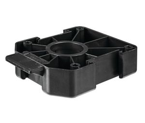 Hafele 637.76.341 Mounting Plate, for Häfele Axilo™ 78 Plinth System, Häfele Axilo™ 78 Plinth Adjusting Fitting System, Screw Mount, Black