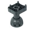 Hafele 637.79.300 Square Mounting Plate, for 78 mm Diameter Adjustment Foot/Tube, Press-Fit, Black, Set of 4 Pieces