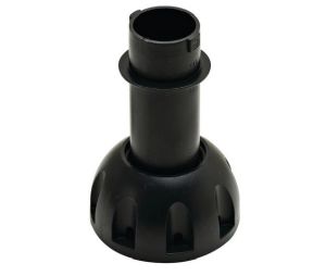 Hafele 637.80.352 Adjustment Foot/Tube, 78 mm Diameter, 120 mm Base Height, Plastic, Black, Set Of 4 Pieces