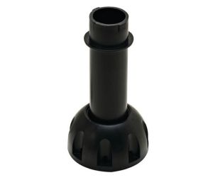 Hafele 637.80.353 Adjustment Foot/Tube, 78 mm Diameter, 150 mm Base Height, Plastic, Black, Set Of 4 Pieces