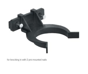 Hafele 637.81.588 Plinth Panel Clip, For 78 mm Diameter Adjustment Foot/Tube, Nail Mounted, For Rectangular Glide, Black, Set of 4 Pieces