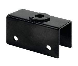 Hafele 637.95.312 Threaded U-Bracket, For 3/4" Panel Thickness, with 18 mm Thread, Steel, Black