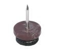 Hafele 650.21.121 Furniture Glide, With Felt Pad, Knock-In, 21 mm Diameter, 9 mm Height, Brown