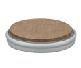 Hafele 650.24.464 Quickclick Glide, SYNO Bonded Leather, For Press Fitting, 20 mm Diameter, 7 mm Height