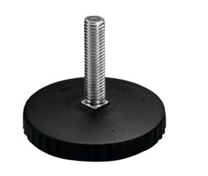Hafele 651.06.300 Base Leveler, M8 x 35 mm, 55 mm Diameter, 35 mm Thread, Black
